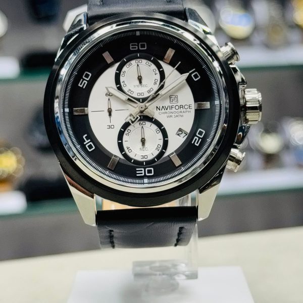 NAVIFORCE Men's Chronograph Watch with Panda Dial