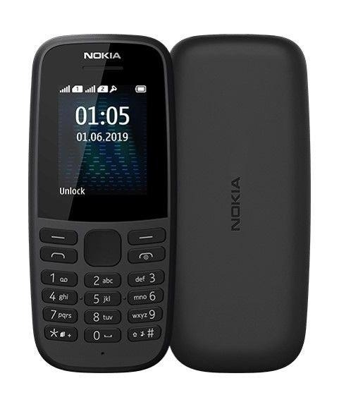 Nokia 105 Dual SIM Feature Phone – 1.77" Display, Long Battery Life (Black)