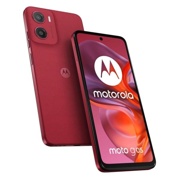 Motorola Moto G05 Smartphone – 6.67" HD+ Display, 256GB Storage, 4GB RAM (Red)
